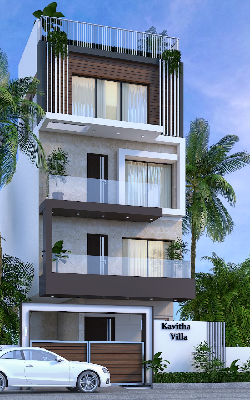 KAVITHA RESIDENCE CONTRACTING - Individual House - Final View
